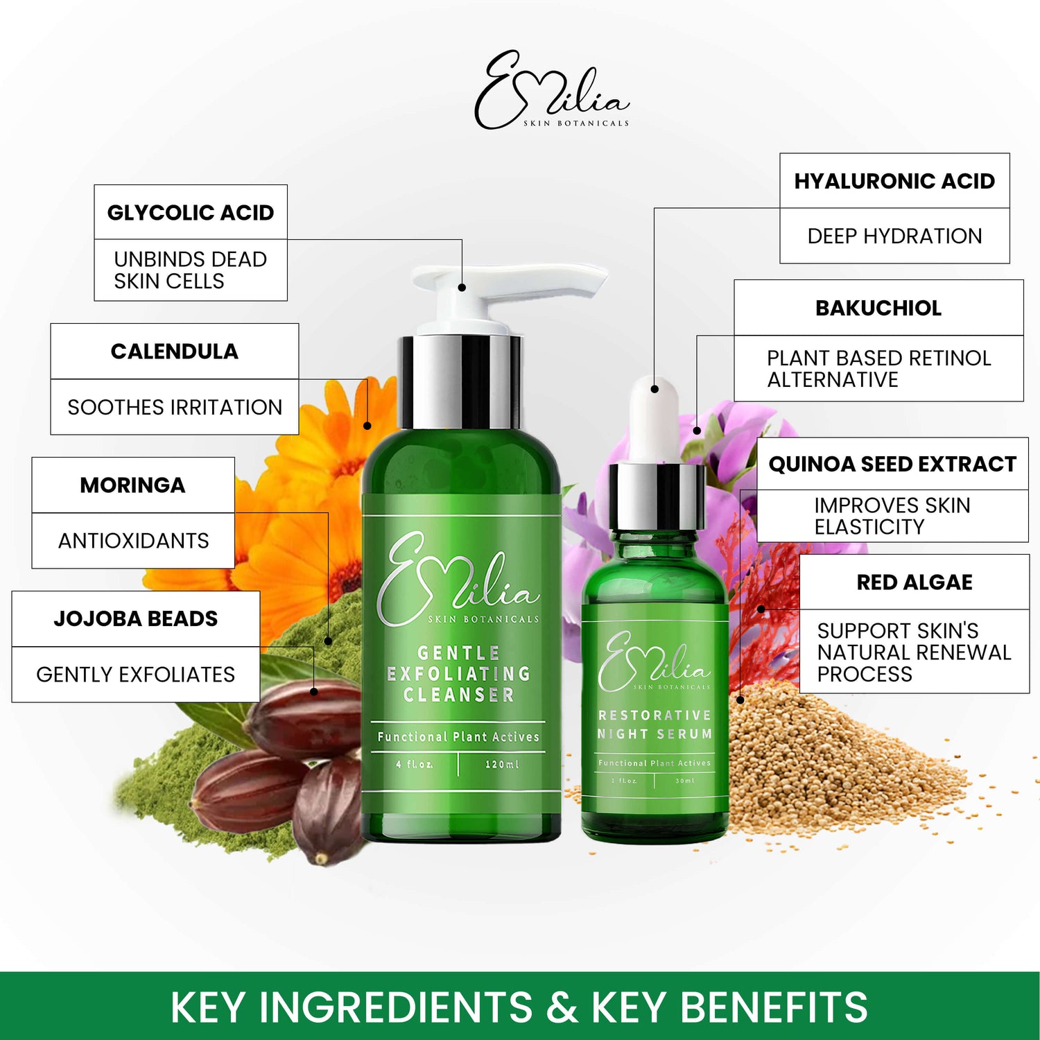 Emilia Skin Botanicals Night Kit